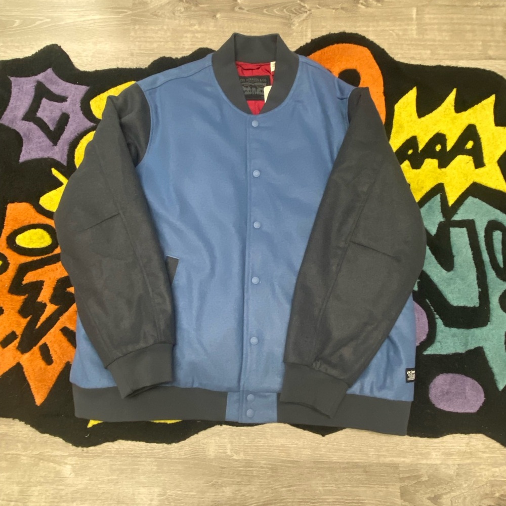 Men's Blue and Black Jacket